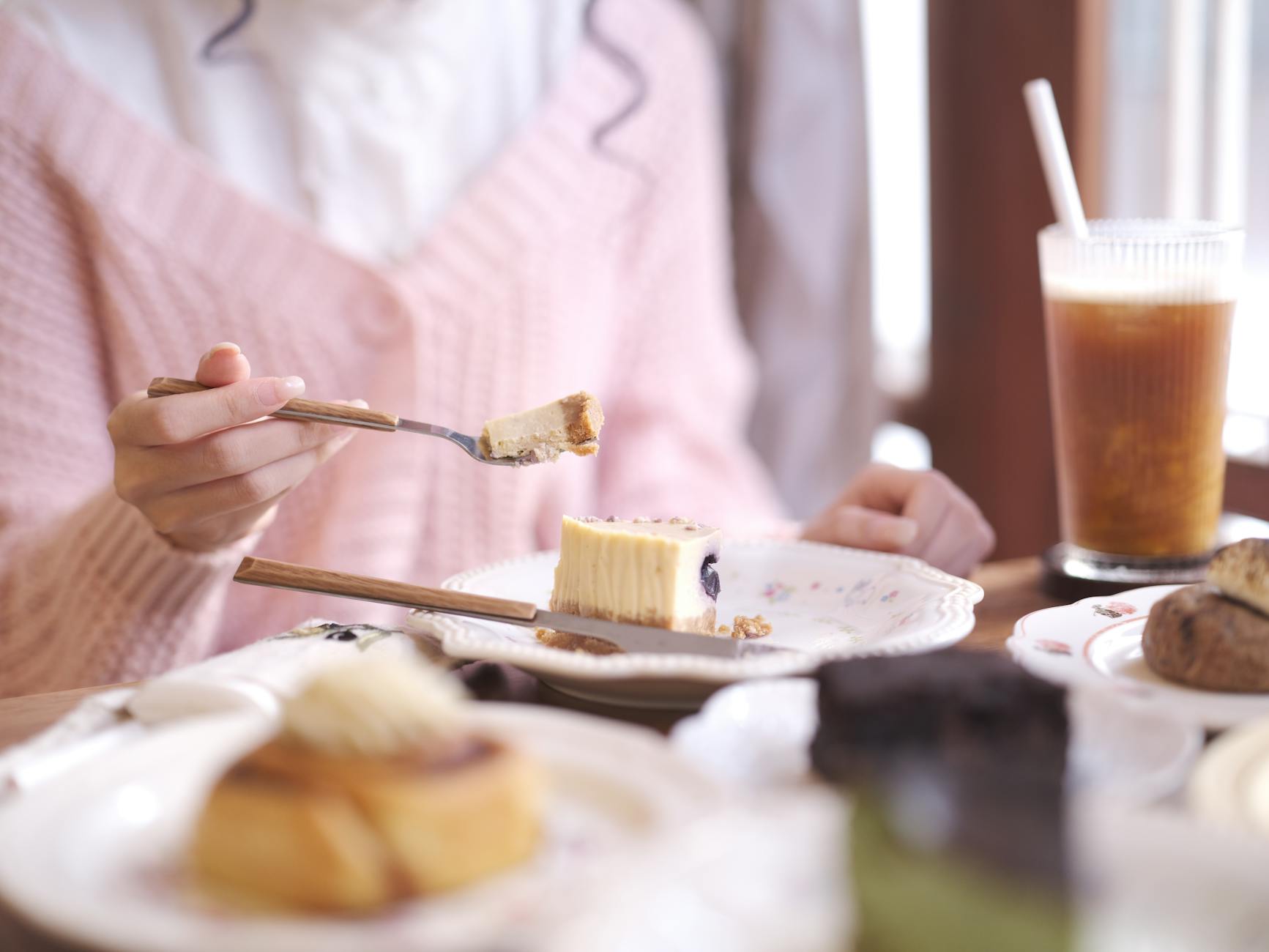 Brunswick cafe interior with coffee and pastries