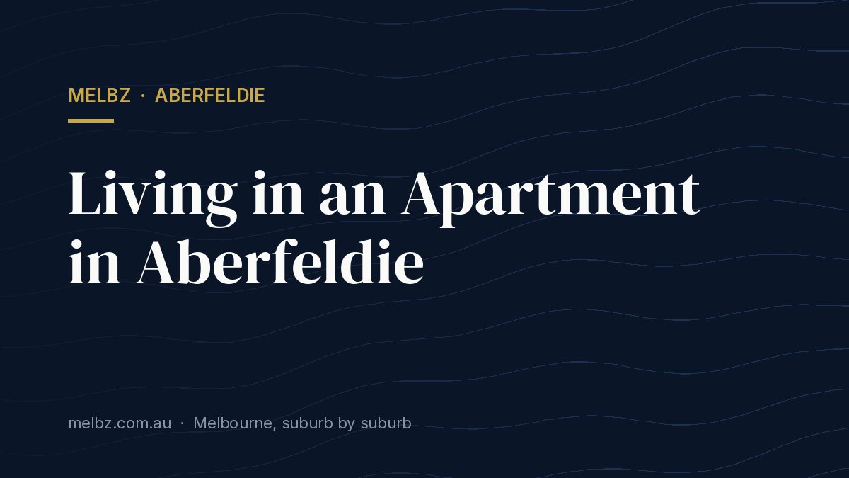 Title card: Living in an Apartment in Aberfeldie