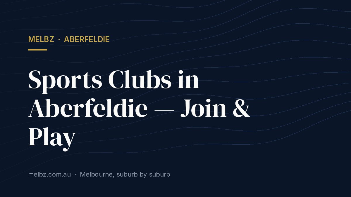 Title card: Sports Clubs in Aberfeldie — Join & Play