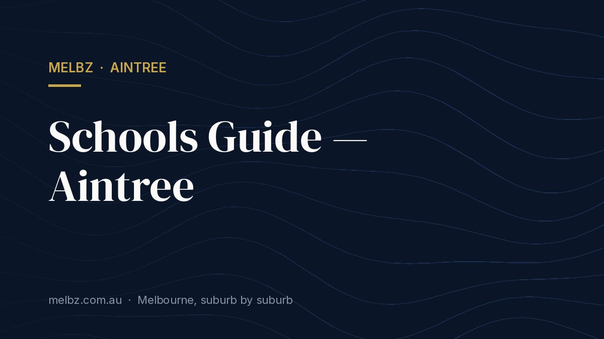 Title card: Schools Guide — Aintree