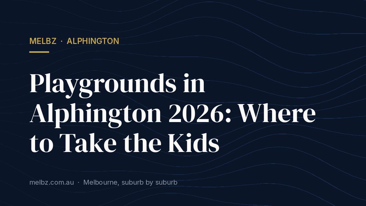 Title card: Playgrounds in Alphington 2026: Where to Take the Kids