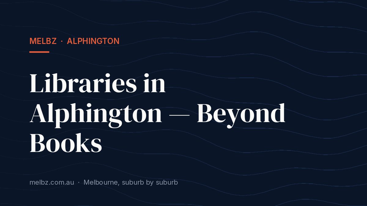Title card: Libraries in Alphington — Beyond Books