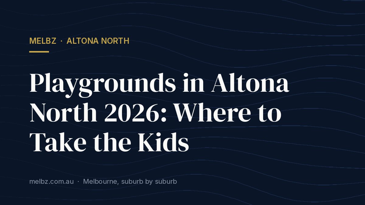Title card: Playgrounds in Altona North 2026: Where to Take the Kids