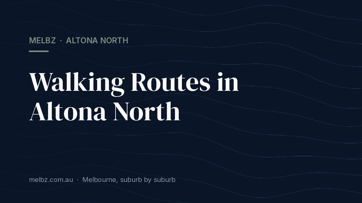 Title card: Walking Routes in Altona North