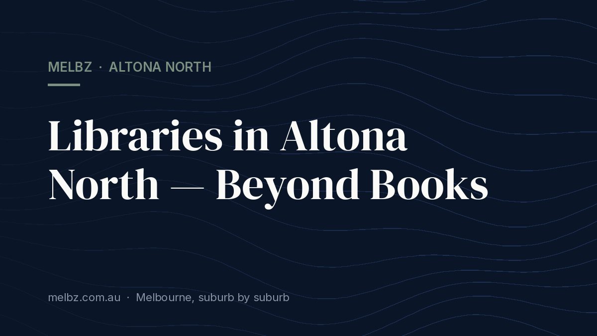 Title card: Libraries in Altona North — Beyond Books