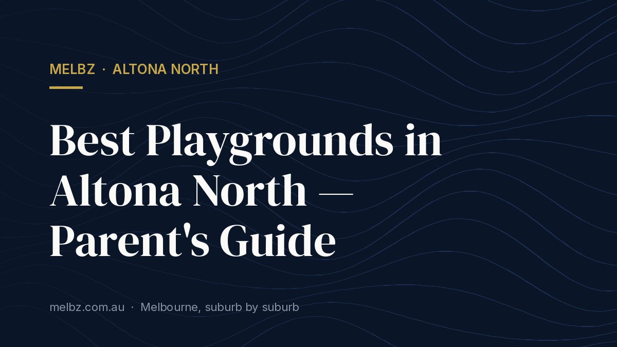 Title card: Best Playgrounds in Altona North — Parent's Guide