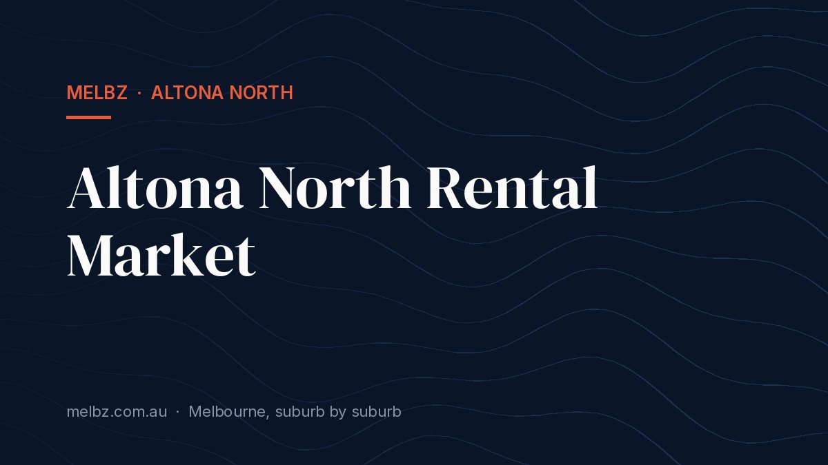 Title card: Altona North Rental Market