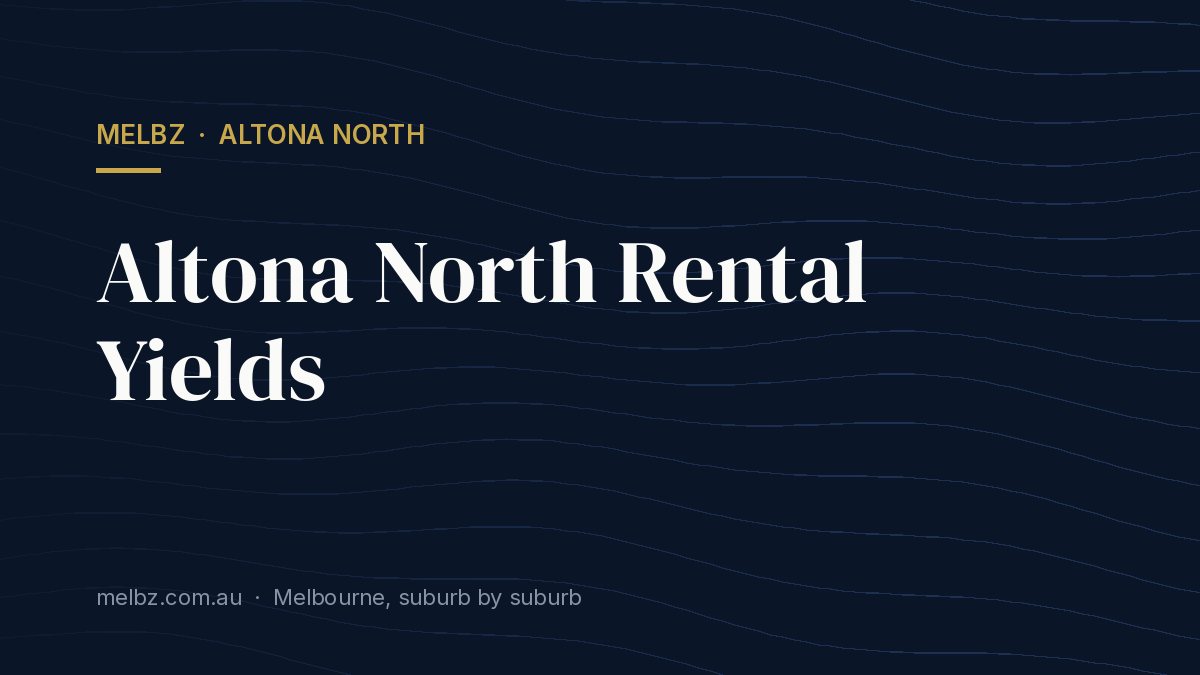 Title card: Altona North Rental Yields
