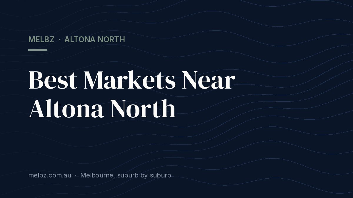 Title card: Best Markets Near Altona North