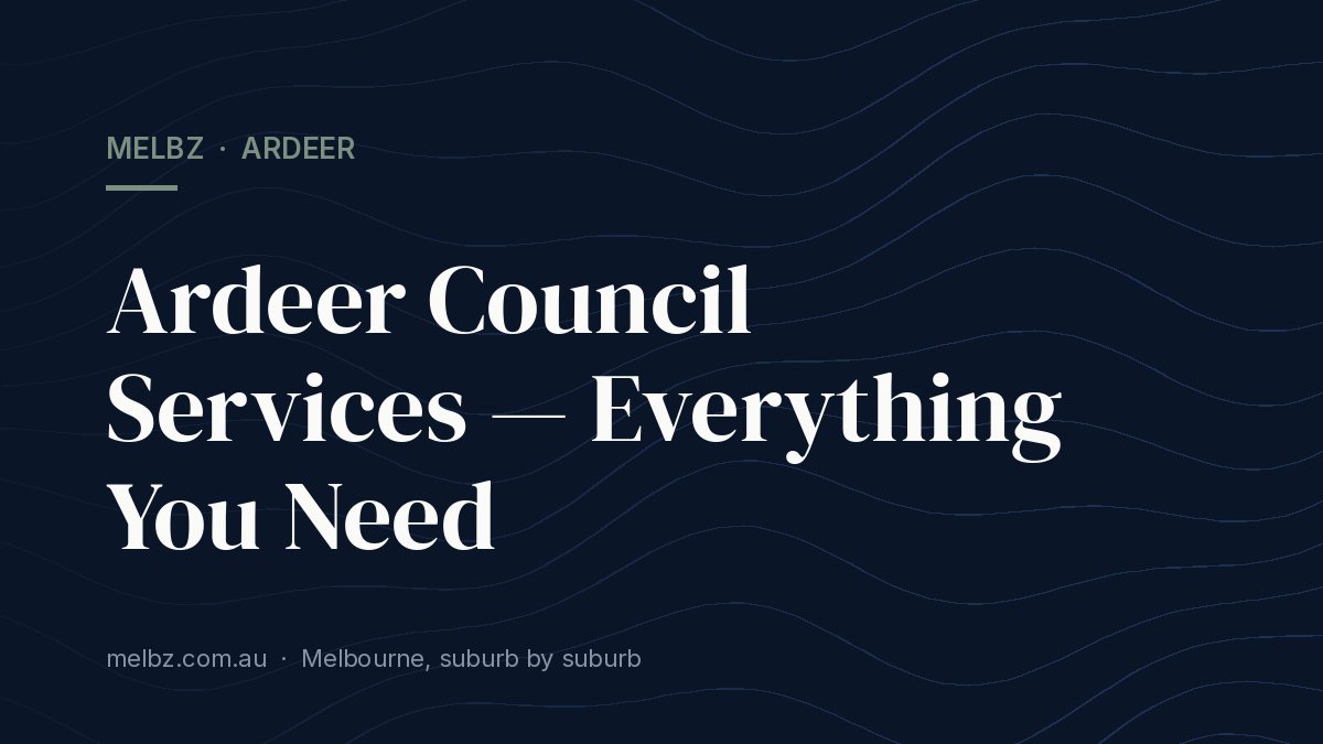 Title card: Ardeer Council Services — Everything You Need