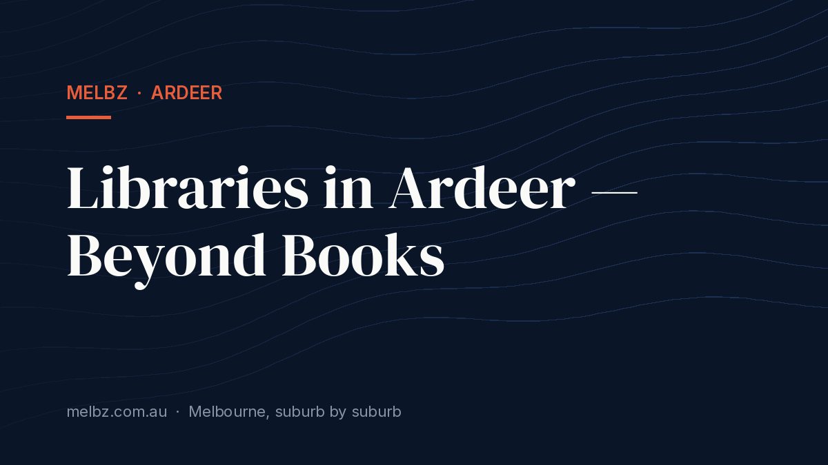 Title card: Libraries in Ardeer — Beyond Books