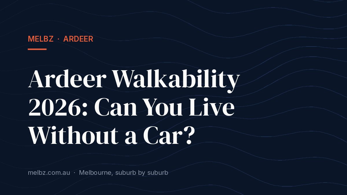 Title card: Ardeer Walkability 2026: Can You Live Without a Car?