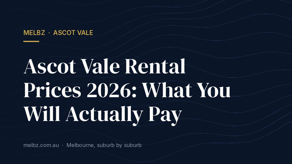 Title card: Ascot Vale Rental Prices 2026: What You Will Actually Pay