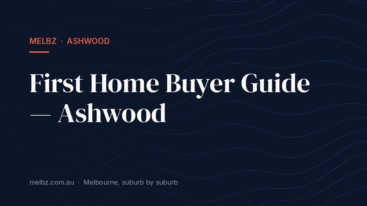 Title card: First Home Buyer Guide — Ashwood