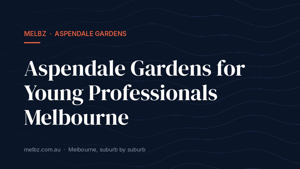 Title card: Aspendale Gardens for Young Professionals Melbourne
