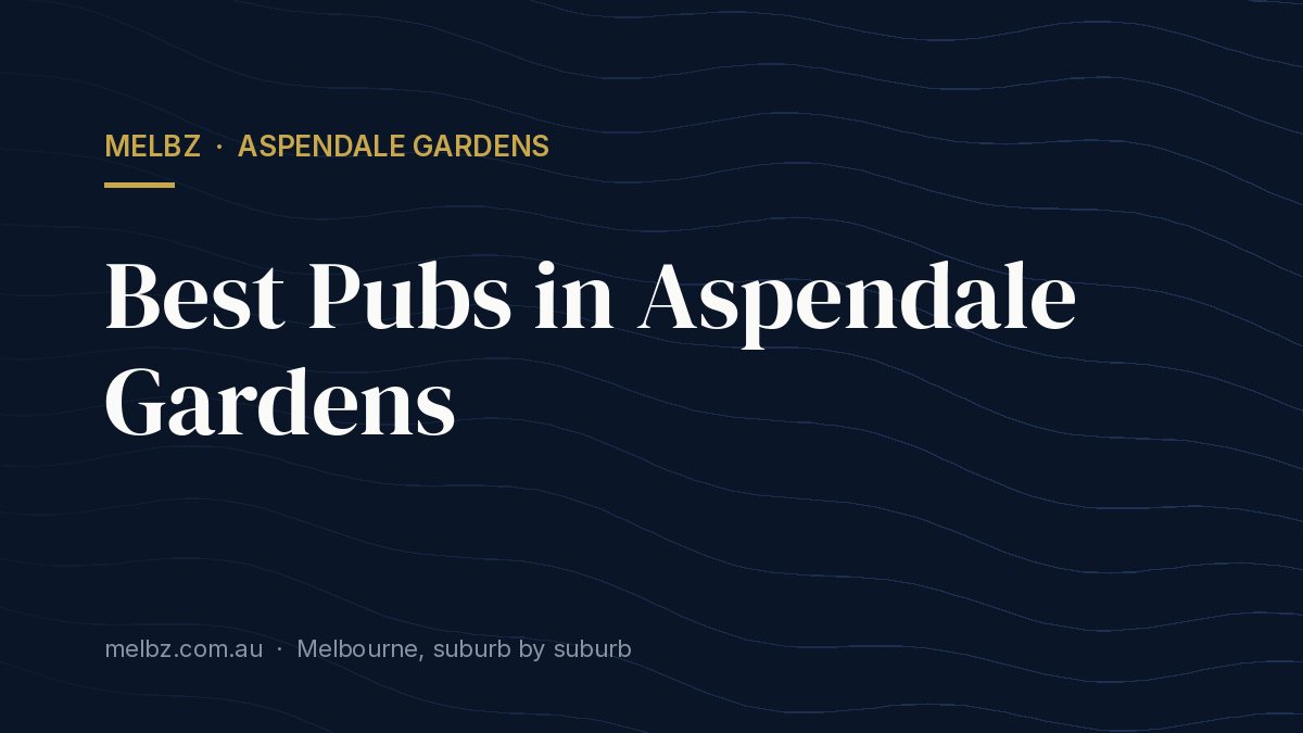 Title card: Best Pubs in Aspendale Gardens