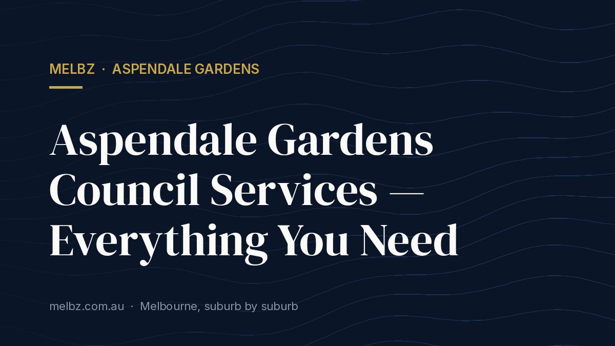 Title card: Aspendale Gardens Council Services — Everything You Need