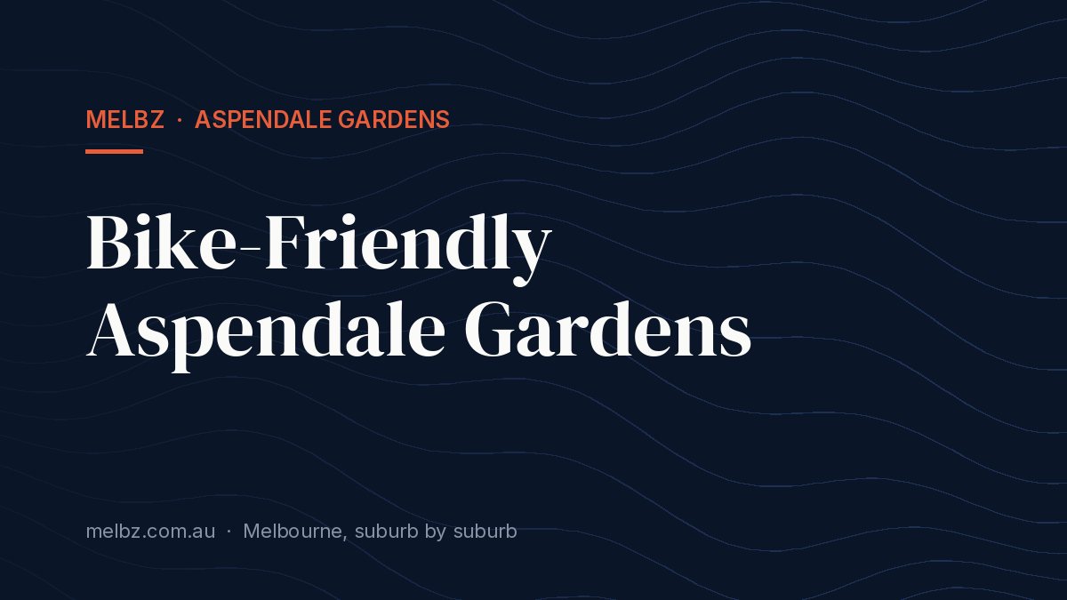 Title card: Bike-Friendly Aspendale Gardens