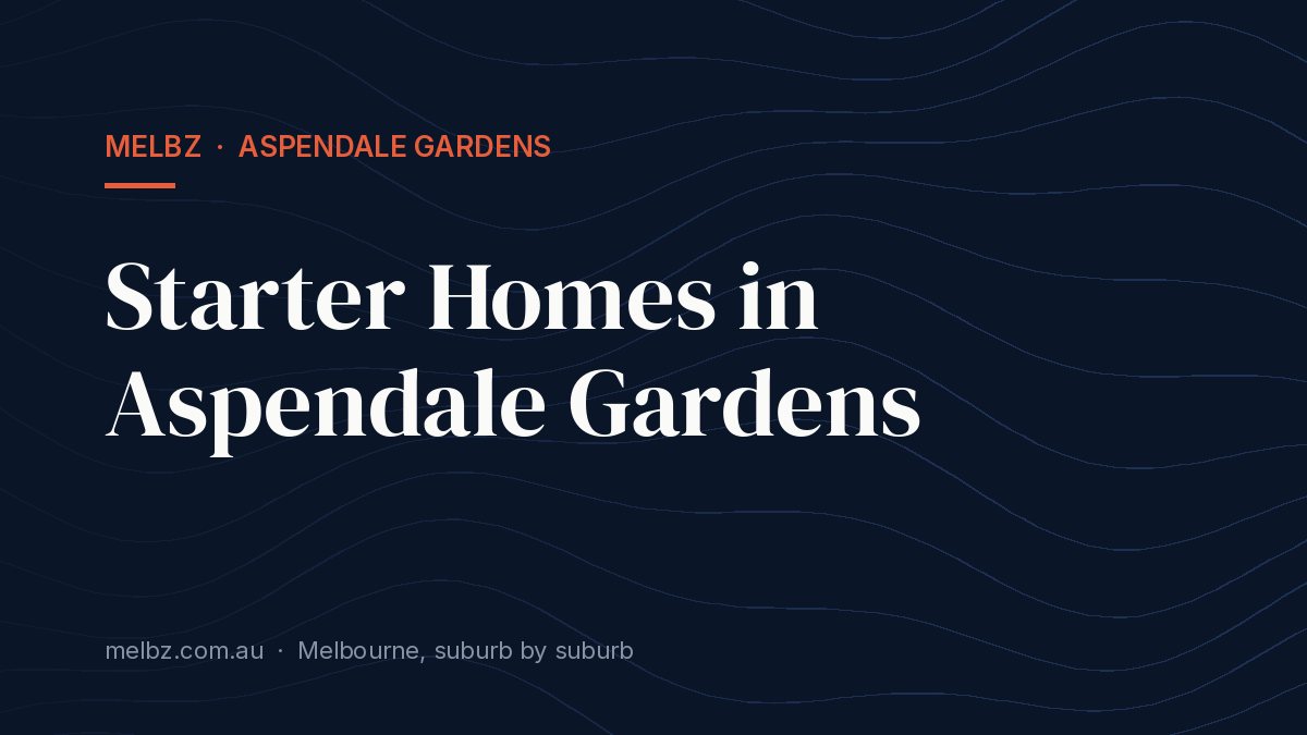 Title card: Starter Homes in Aspendale Gardens