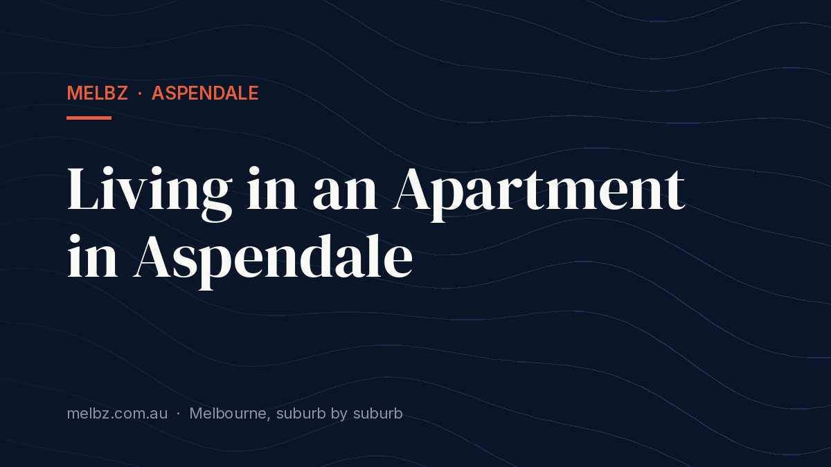 Title card: Living in an Apartment in Aspendale
