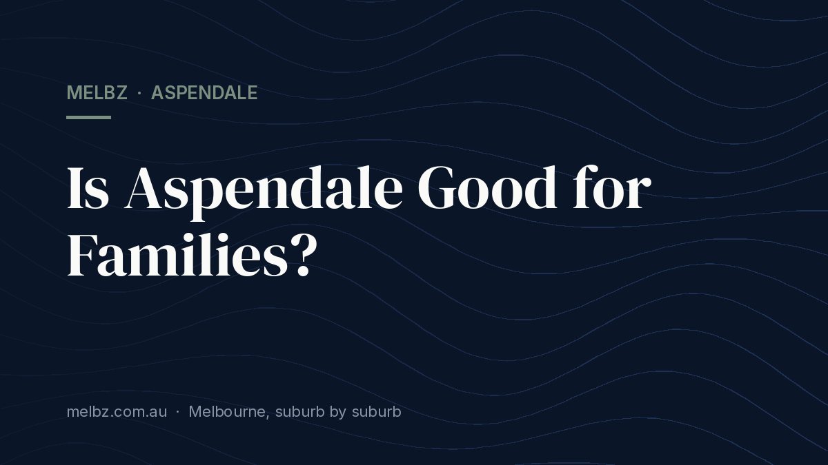 Title card: Is Aspendale Good for Families?