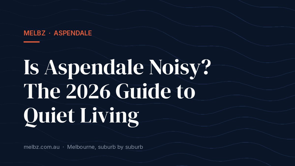 Title card: Is Aspendale Noisy? The 2026 Guide to Quiet Living