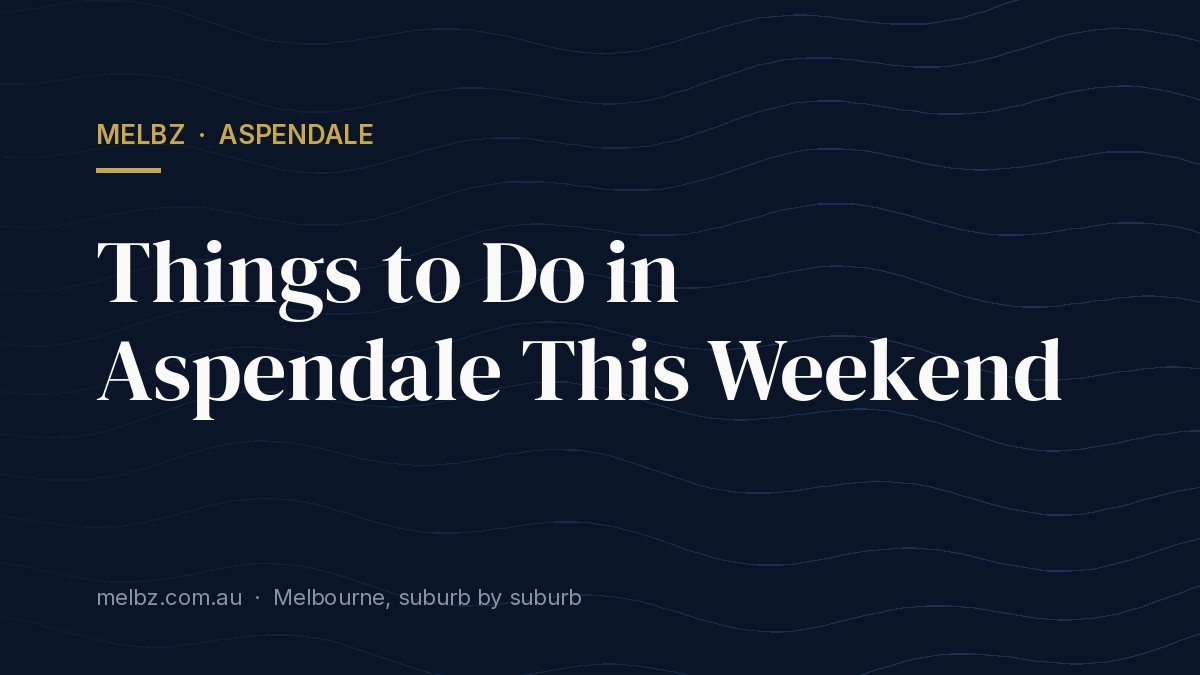 Title card: Things to Do in Aspendale This Weekend