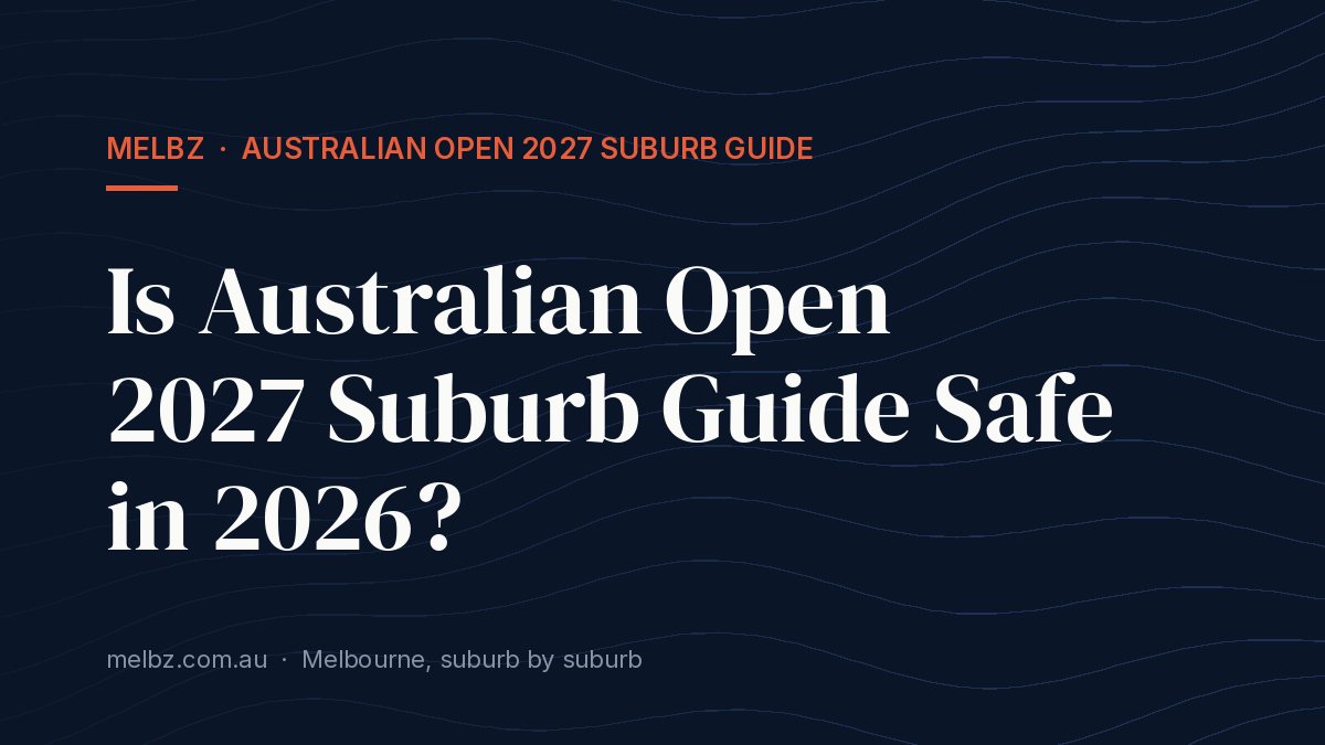 Title card: Is Australian Open 2027 Suburb Guide Safe in 2026?