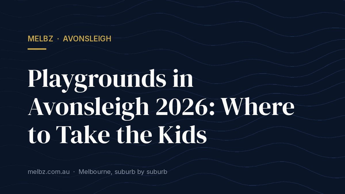 Title card: Playgrounds in Avonsleigh 2026: Where to Take the Kids