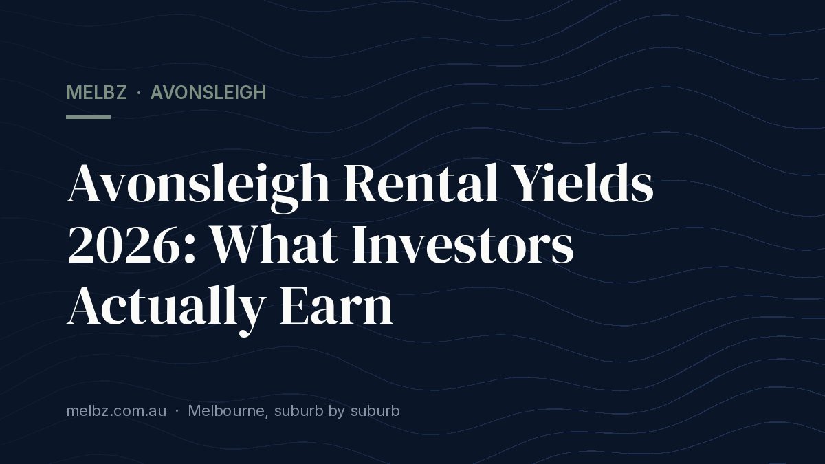 Title card: Avonsleigh Rental Yields 2026: What Investors Actually Earn
