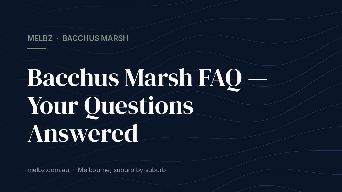 Title card: Bacchus Marsh FAQ — Your Questions Answered