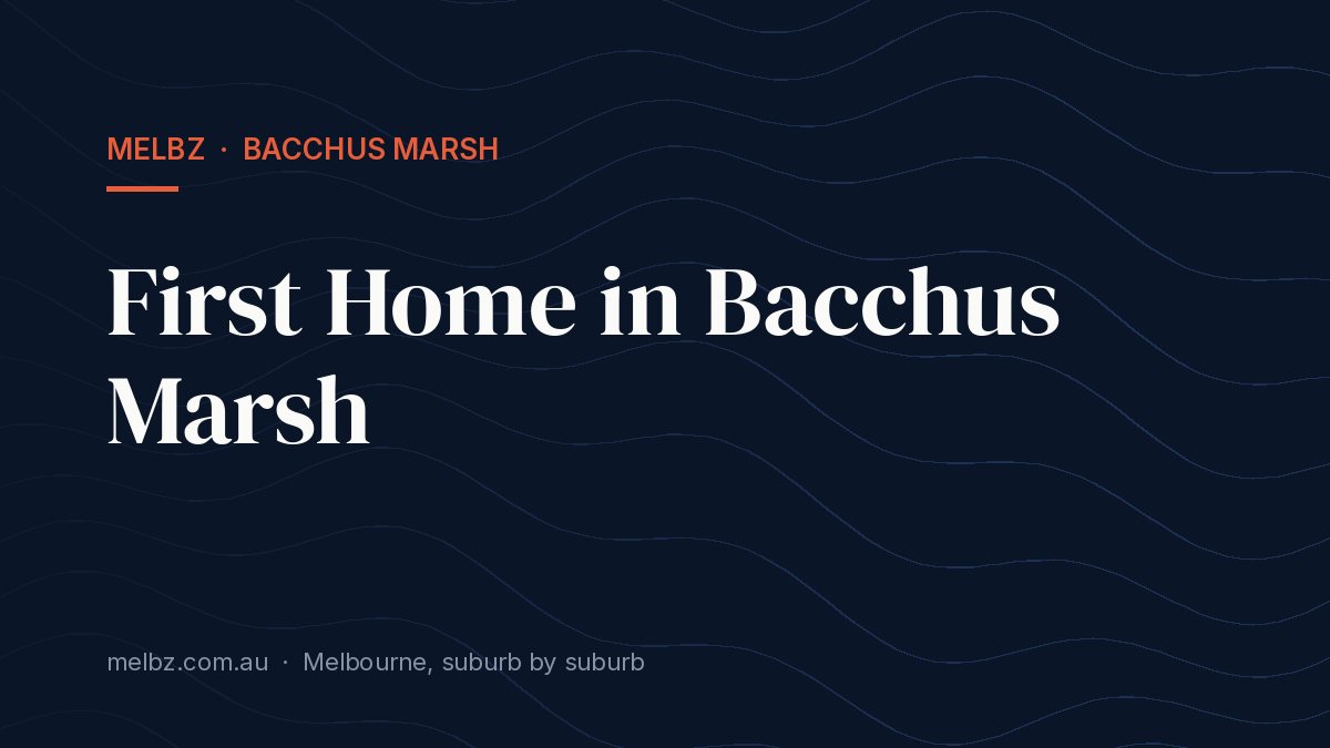 Title card: First Home in Bacchus Marsh