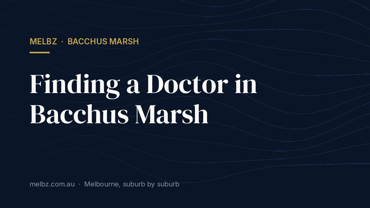 Title card: Finding a Doctor in Bacchus Marsh