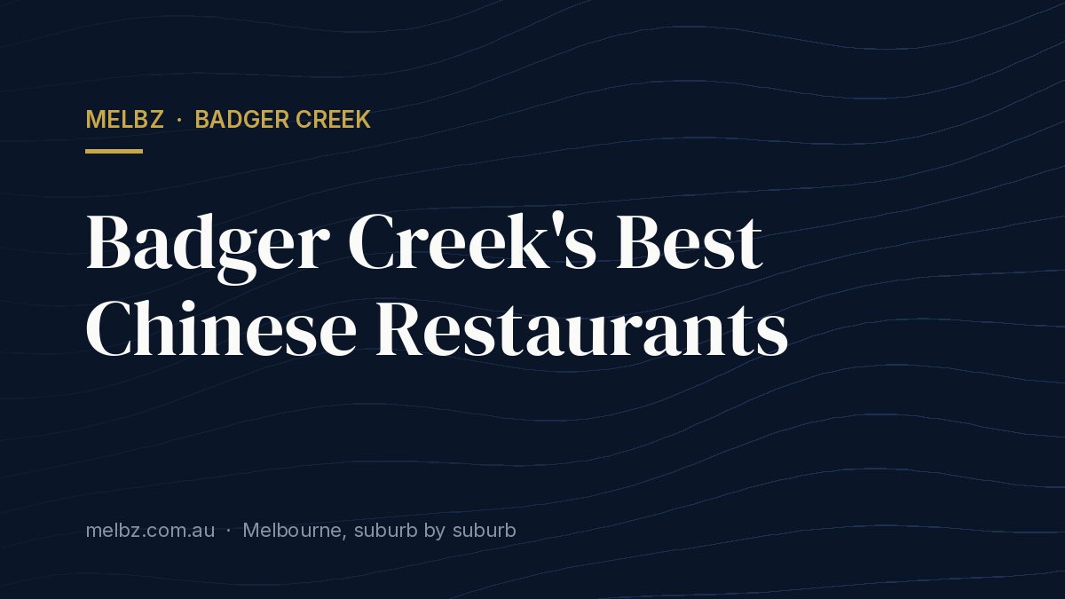 Title card: Badger Creek's Best Chinese Restaurants