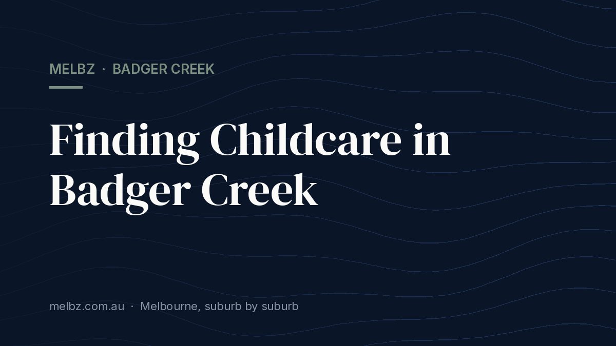 Title card: Finding Childcare in Badger Creek
