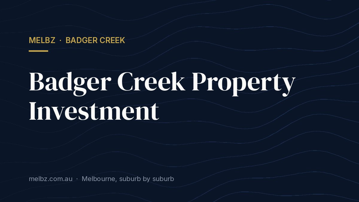 Title card: Badger Creek Property Investment