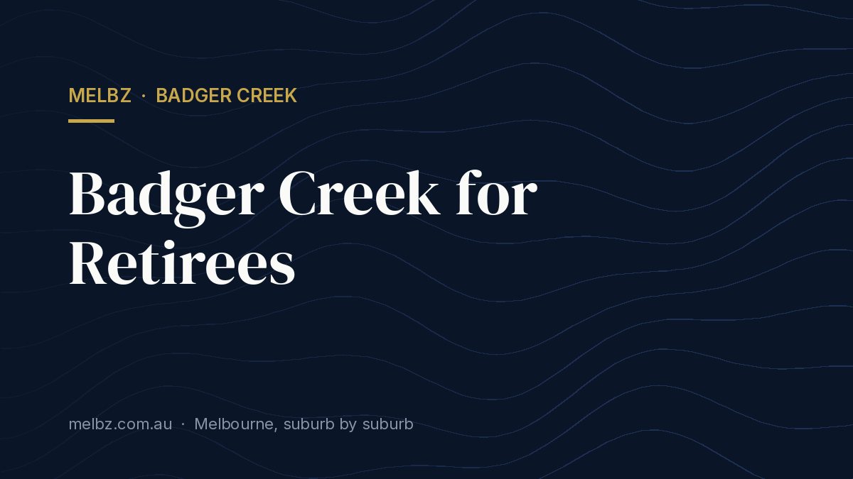 Title card: Badger Creek for Retirees