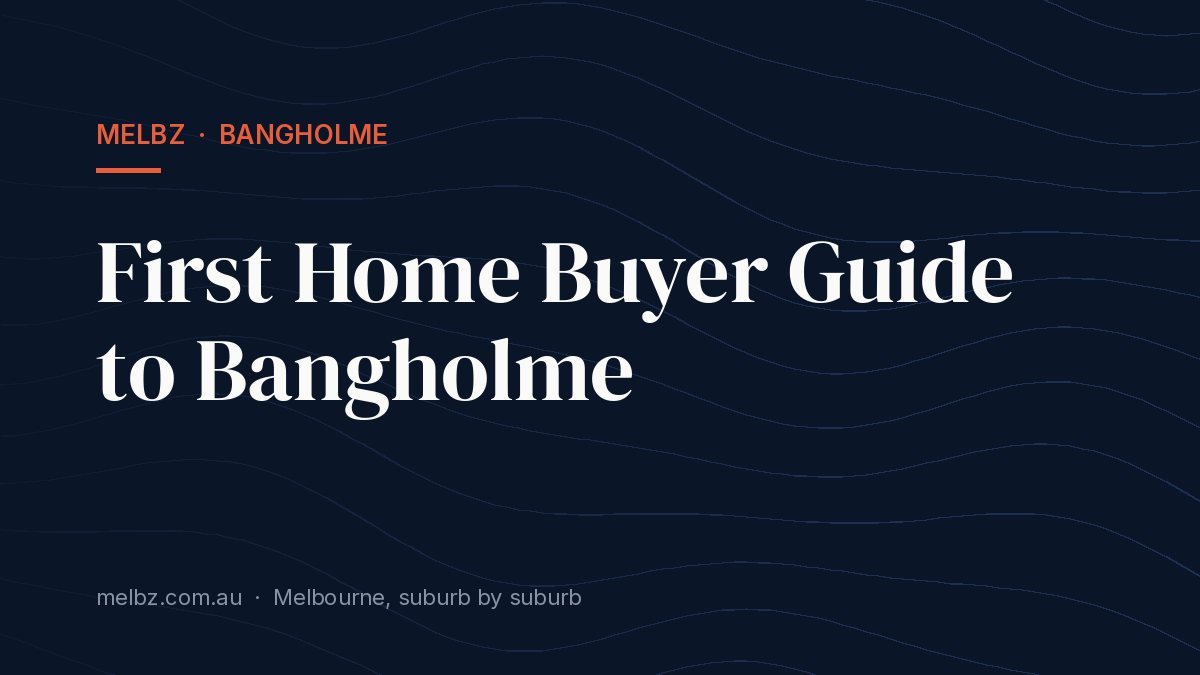 Title card: First Home Buyer Guide to Bangholme