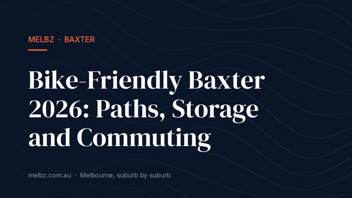 Title card: Bike-Friendly Baxter 2026: Paths, Storage and Commuting