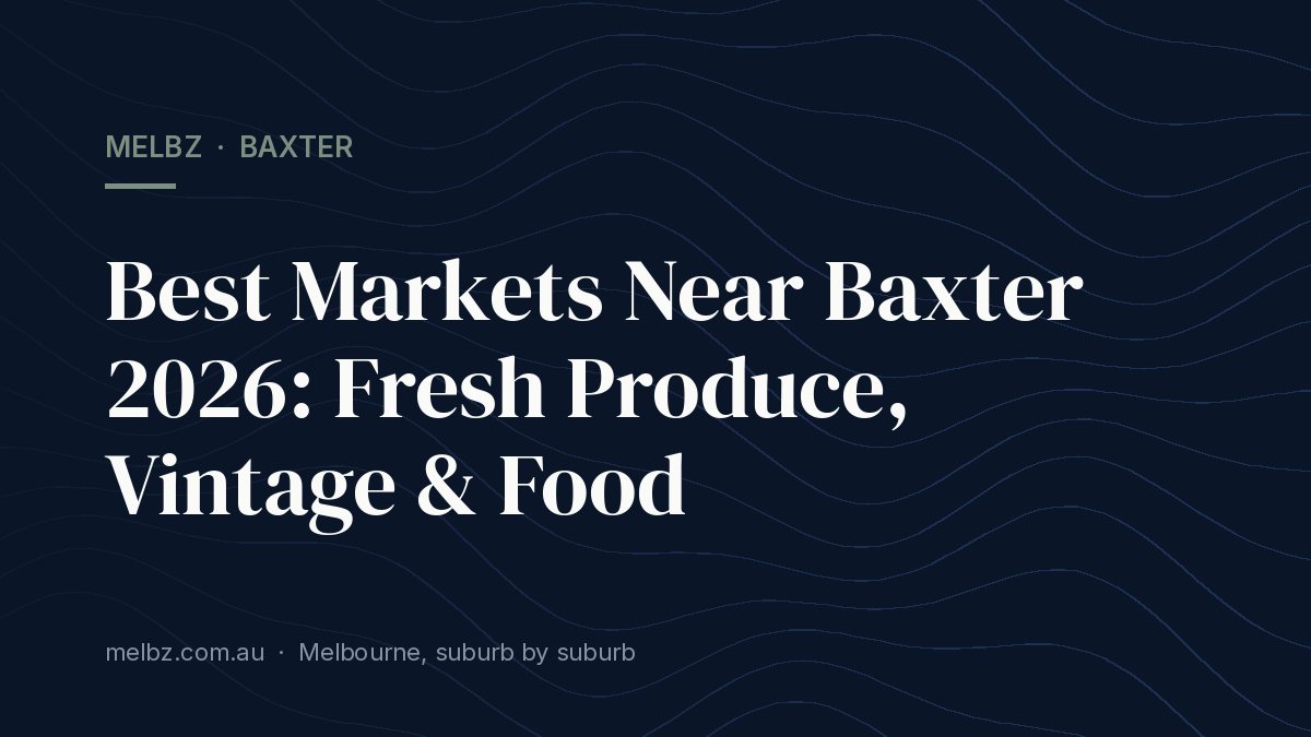 Title card: Best Markets Near Baxter 2026: Fresh Produce, Vintage & Food