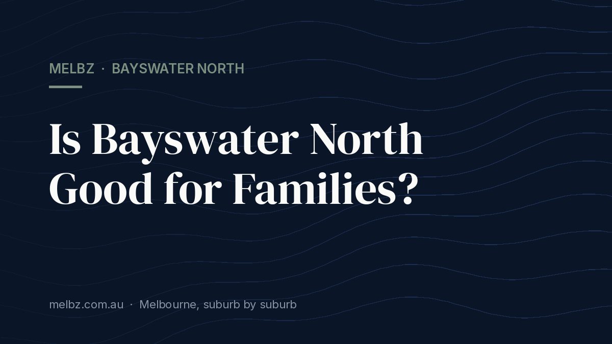 Title card: Is Bayswater North Good for Families?