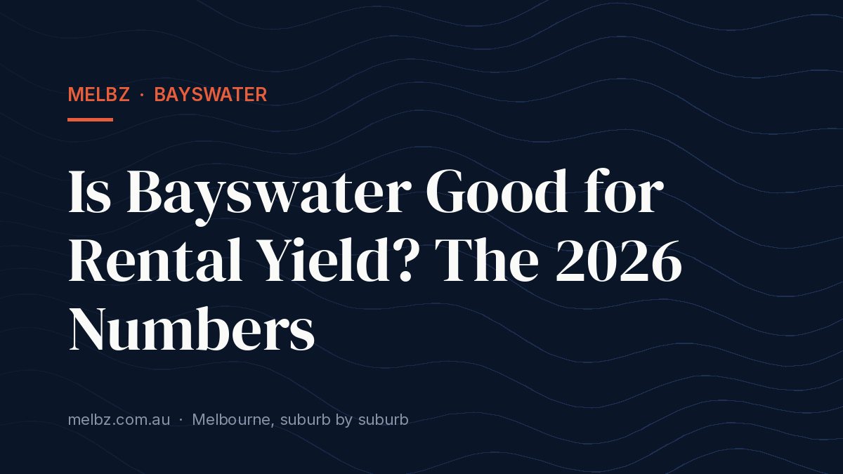 Title card: Is Bayswater Good for Rental Yield? The 2026 Numbers