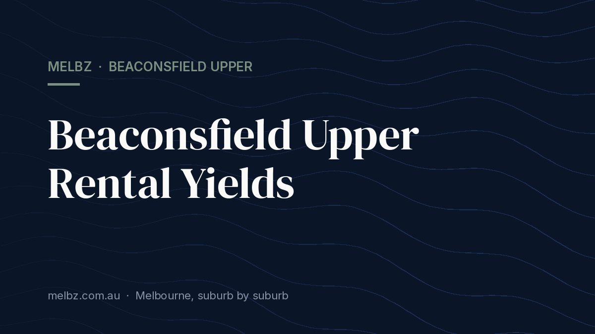 Title card: Beaconsfield Upper Rental Yields