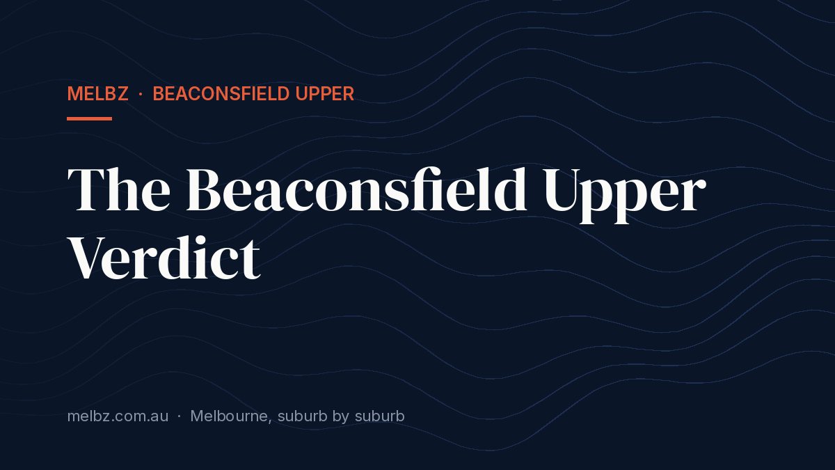 Title card: The Beaconsfield Upper Verdict