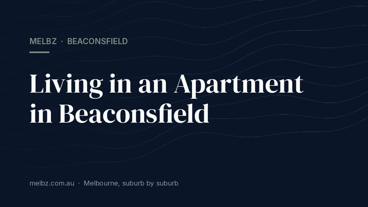 Title card: Living in an Apartment in Beaconsfield