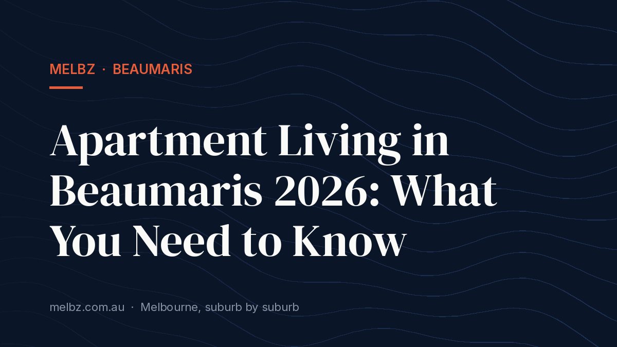 Title card: Apartment Living in Beaumaris 2026: What You Need to Know