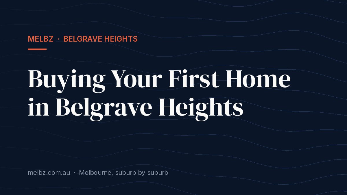 Title card: Buying Your First Home in Belgrave Heights