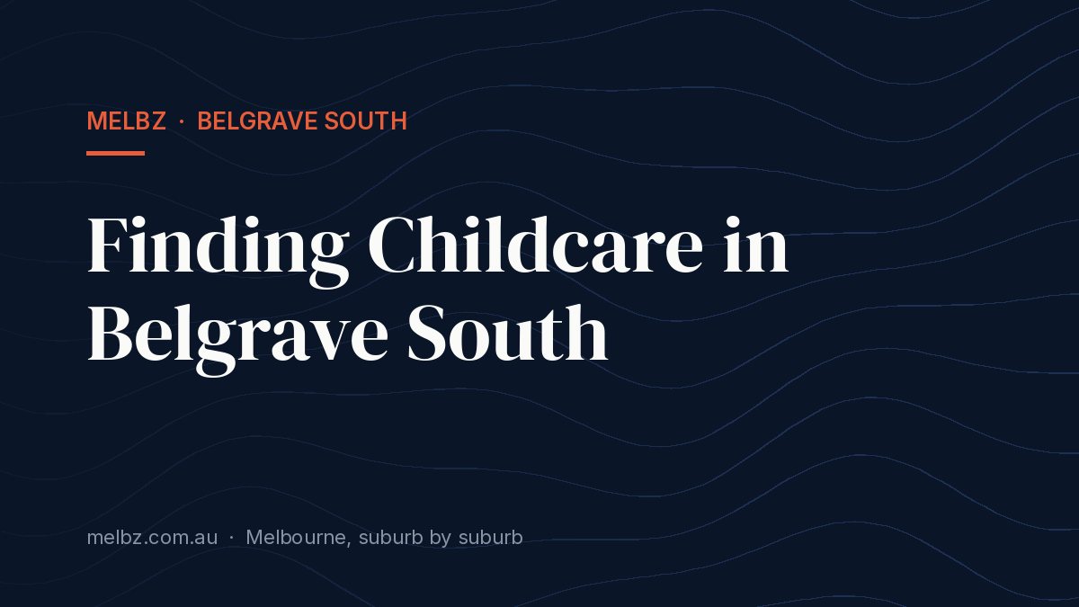 Title card: Finding Childcare in Belgrave South