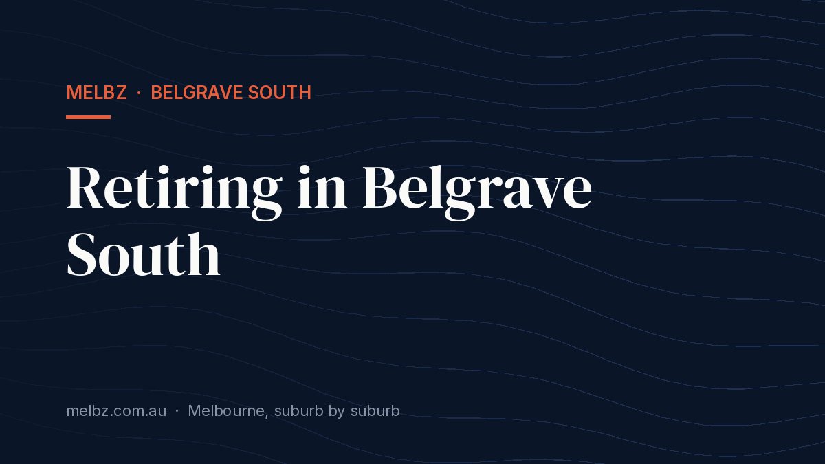 Title card: Retiring in Belgrave South