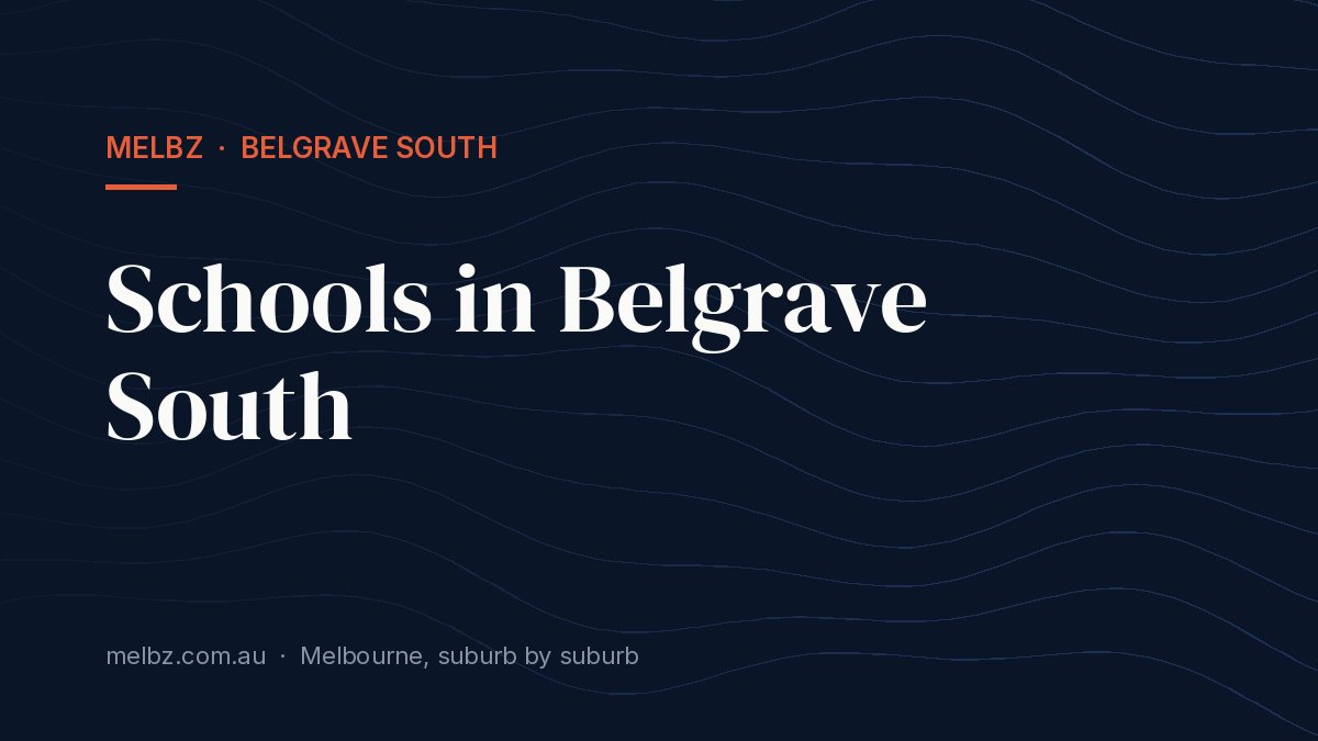 Title card: Schools in Belgrave South